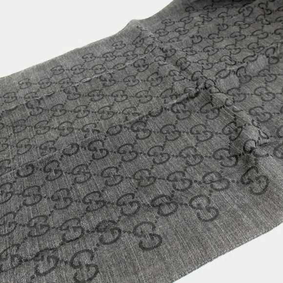 Authentic GUCCI 165904 3G646 GG pattern Stall wool/silk [Used] - Picture 5 of 10